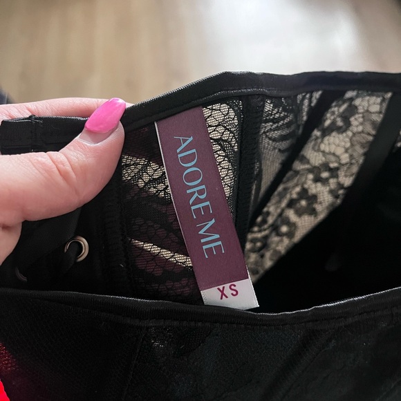 Adore Me Ashoka Corset Black XS | Goth Glam Whimsigoth Mob Wife Sexy - Picture 5 of 7